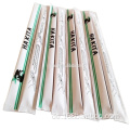 Papierhülle verpackte Einweg -Bambus -Stäbchen mit Logo